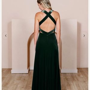 Revelry Bridesmaid Dress (Style: Dylan, Color: Emerald-613, Size: 8)